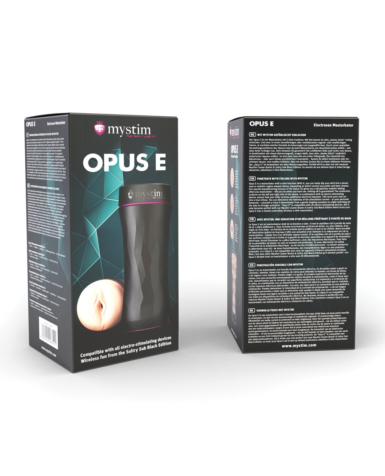 Mystim Opus E Vagina - Black | Shop Lowest Prices at Funlove.com
