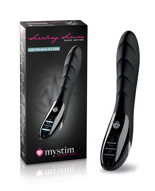 Mystim Sizzling Simon eStim Vibrator Black Edition - Black | Shop Lowest Prices at Funlove.com