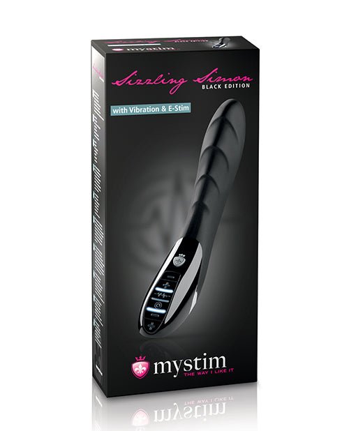 Mystim Sizzling Simon eStim Vibrator Black Edition - Black | Shop Lowest Prices at Funlove.com