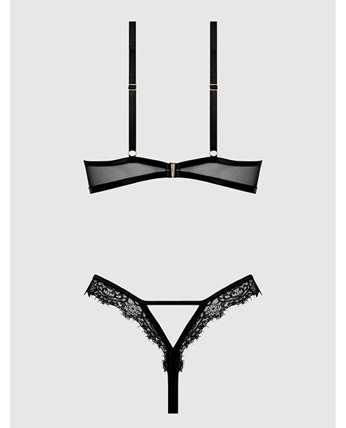 Nadia Lace & Mesh Cutout Teddy - Black SM | Shop Lowest Prices at Funlove.com