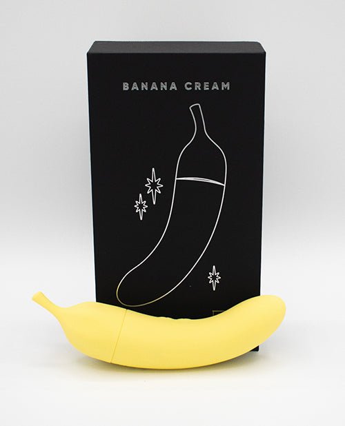 Natalie's Toy Box Banana Cream Air Pulse & G - Spot Vibrator - Yellow | Shop Lowest Prices at Funlove.com