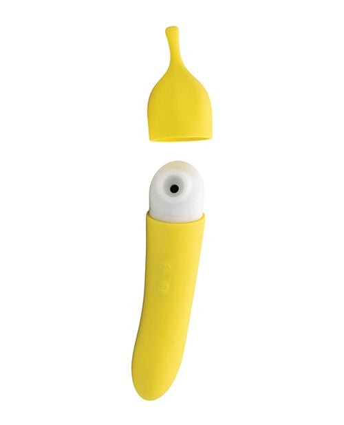 Natalie's Toy Box Banana Cream Air Pulse & G - Spot Vibrator - Yellow | Shop Lowest Prices at Funlove.com
