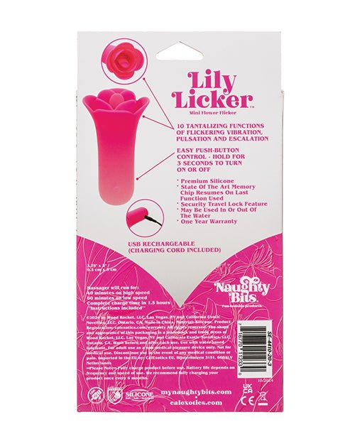 Naughty Bits Lily Licker Mini Flower Flicker - Pink | Shop Lowest Prices at Funlove.com