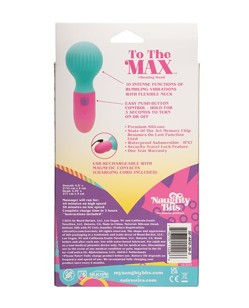 Naughty Bits to the Max Vibrating Wand - Multicolor | Shop Lowest Prices at Funlove.com