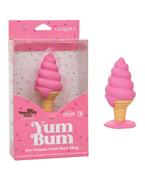Naughty Bits Yum Bum Ice Cream Cone Butt Plug - Pink | Shop Lowest Prices at Funlove.com