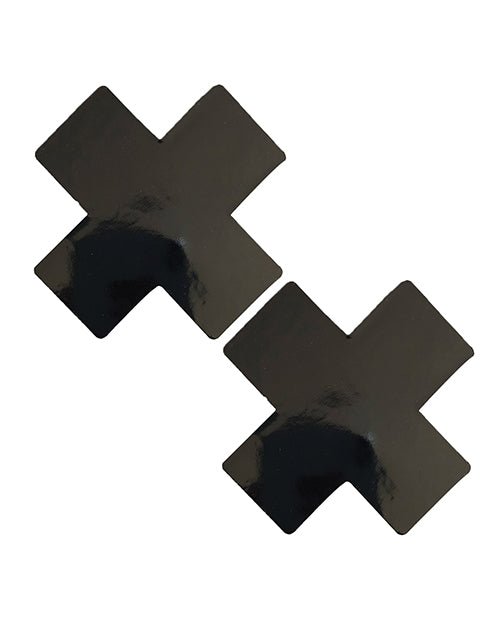 Neva Nude Dom Queen Status Wet Vinyl X Pasties - Black Qn | Shop Lowest Prices at Funlove.com