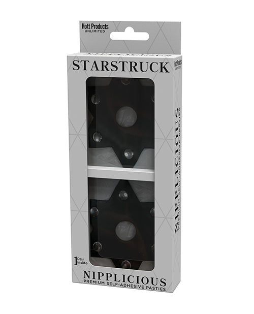 Nipplicious Starstruck Leather Pasties With Studs & Nipple Hole | Shop Lowest Prices at Funlove.com