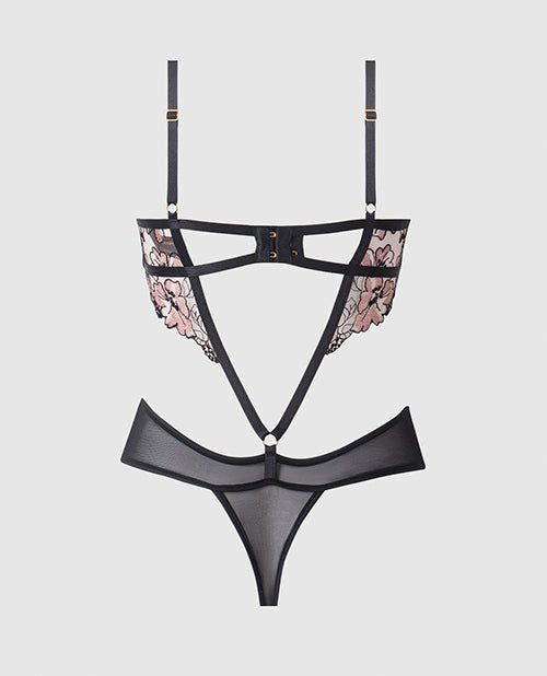 Nova Lace Teddy w/Garters - Black MD | Shop Lowest Prices at Funlove.com