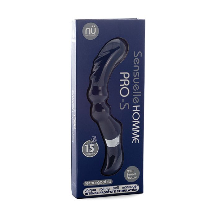 Nu Sensuelle Homme Pro S Prostate Massager - Navy Blue | Shop Lowest Prices at Funlove.com