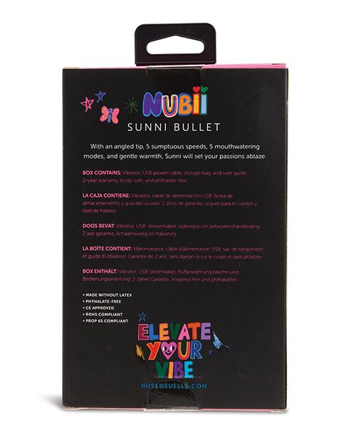 Nu Sensuelle Sunni Nubii Warming Bullet - Pink | Shop Lowest Prices at Funlove.com