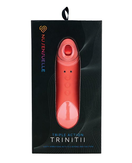 Nu Sensuelle Trinitii Tongue Vibe - Coral | Shop Lowest Prices at Funlove.com