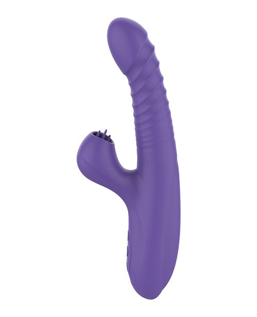 Omega Multi Function Warming Head Rabbit Vibe - Purple | Shop Lowest Prices at Funlove.com