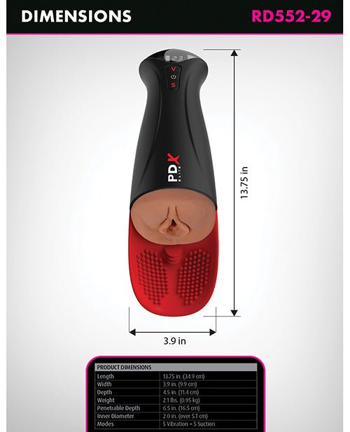 PDX Elite Fuck - O - Matic Pro XL Pussy Stroker - Brown | Shop Lowest Prices at Funlove.com