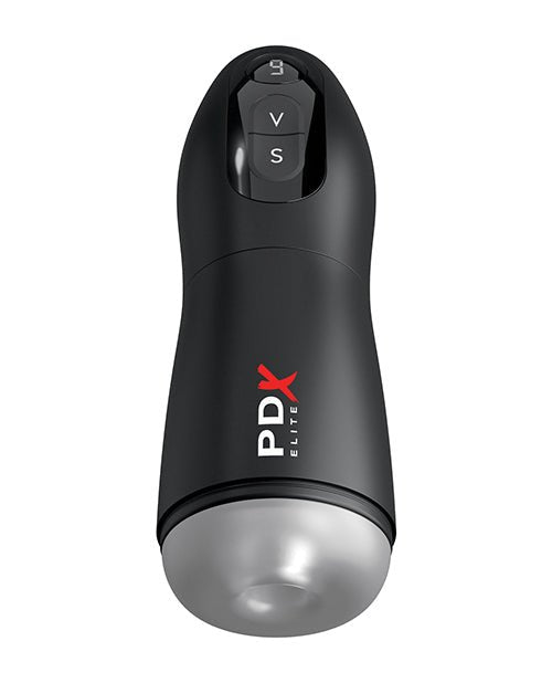 PDX Elite Suck - O - Matic Vibrating Stroker - Frosted/Black | Shop Lowest Prices at Funlove.com