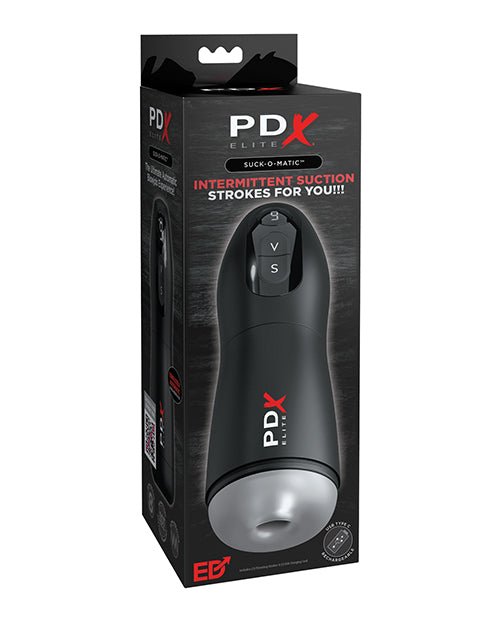 PDX Elite Suck - O - Matic Vibrating Stroker - Frosted/Black | Shop Lowest Prices at Funlove.com