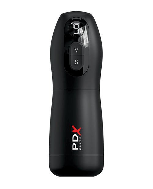 PDX Elite Suck - O - Matic Vibrating Stroker - Frosted/Black | Shop Lowest Prices at Funlove.com