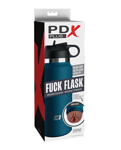 PDX Plus Fuck Flask Private Pleaser Stroker - Brown/Blue | Shop Lowest Prices at Funlove.com