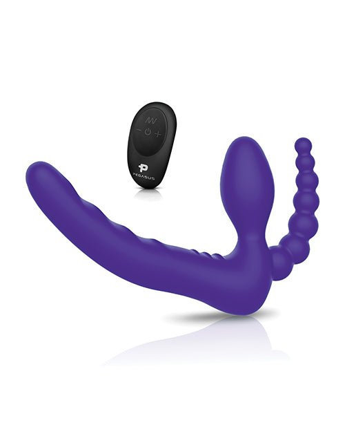 Pegasus 7" Strapless Strap On w/Remote - Purple | Shop Lowest Prices at Funlove.com