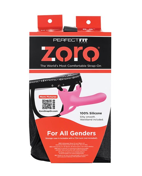 Perfect Fit Zoro 6.5" Strap On w/Case - Pink | Shop Lowest Prices at Funlove.com