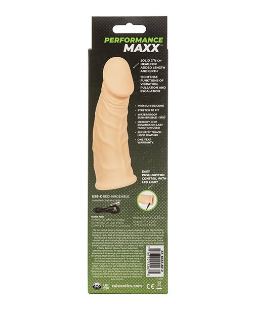 Performance Maxx 7" Vibrating Penis Extension - Ivory | Shop Lowest Prices at Funlove.com