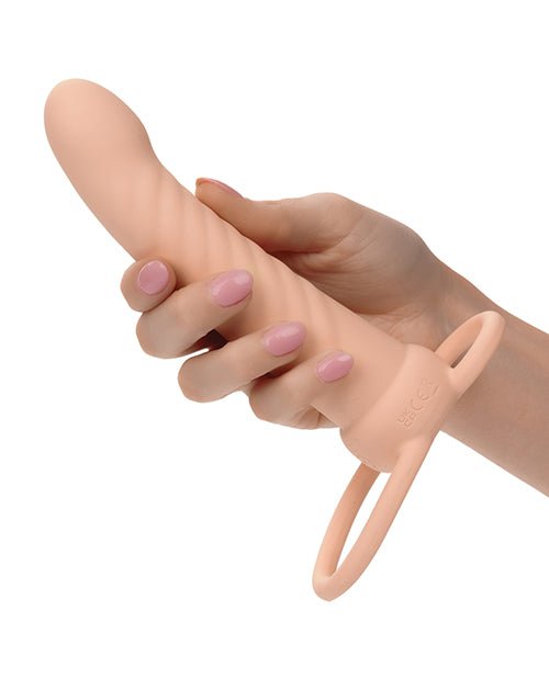 Performance Maxx Rechargeable Ribbed Dual Penetrator - Ivory | Shop Lowest Prices at Funlove.com