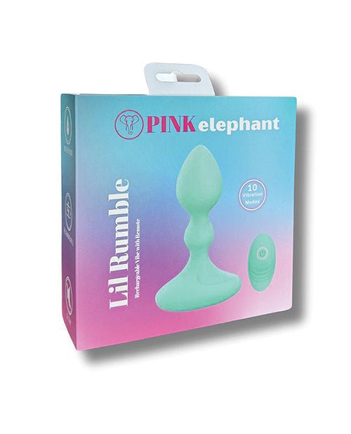 Pink Elephant Lil Rumble Rechargeable Vibe w/Remote - Aqua | Shop Lowest Prices at Funlove.com