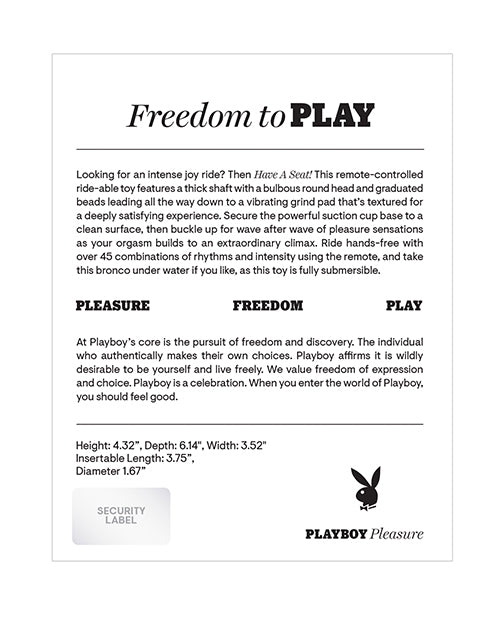Playboy Pleasure Have a Seat - Deep Teal | Shop Lowest Prices at Funlove.com