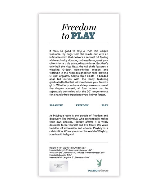 Playboy Pleasure Hug It Out - Acai | Shop Lowest Prices at Funlove.com