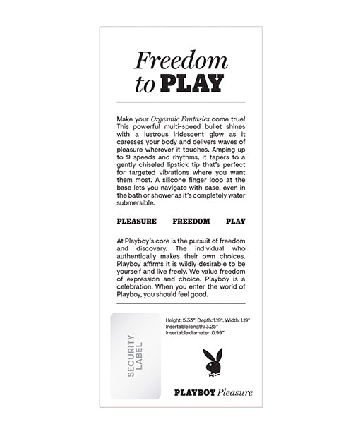 Playboy Pleasure Orgasmic Fantasy Bullet - White | Shop Lowest Prices at Funlove.com