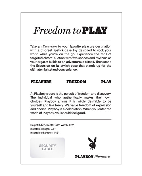 Playboy Pleasures Excursion Clitoral Suction Vibe | Shop Lowest Prices at Funlove.com