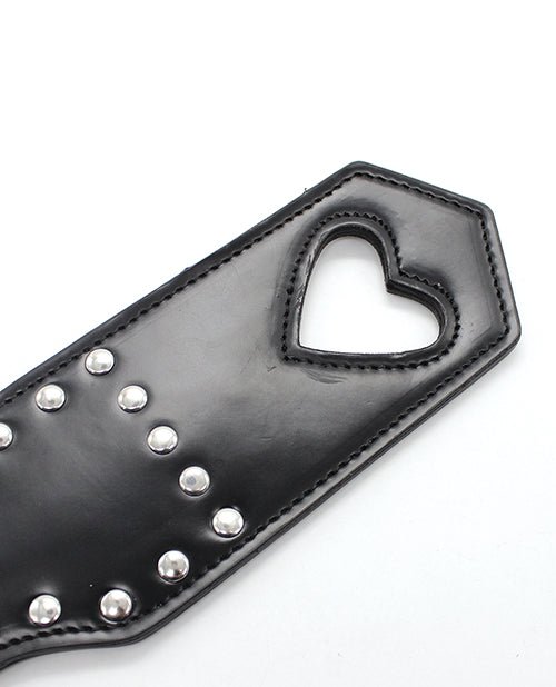 Plesur Cut - Out Heart w/Studs Paddle - Black | Shop Lowest Prices at Funlove.com