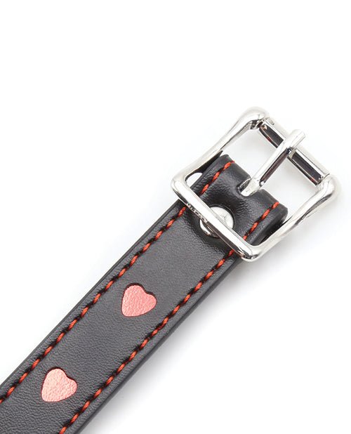 Plesur Heart Ball Gag w/Red Hearts - Black | Shop Lowest Prices at Funlove.com