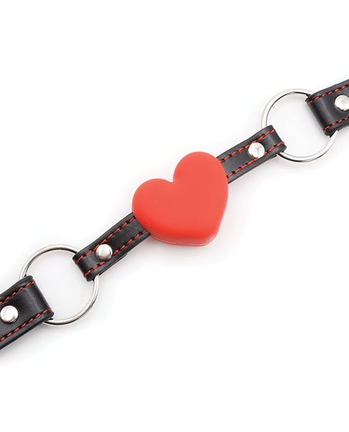 Plesur Heart Ball Gag w/Red Hearts - Black | Shop Lowest Prices at Funlove.com
