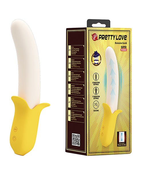 Pretty Love Banana Geek Thrusting Vibrator - Yellow | Shop Lowest Prices at Funlove.com