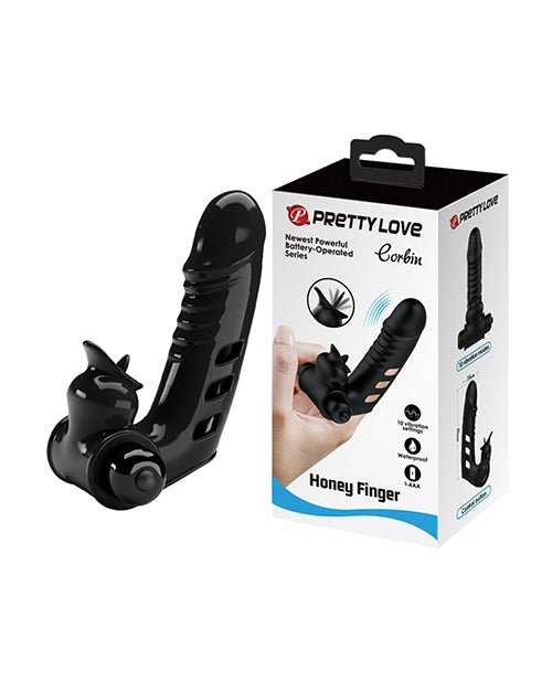 Pretty Love Corbin Honey Finger Vibrator - Black | Shop Lowest Prices at Funlove.com