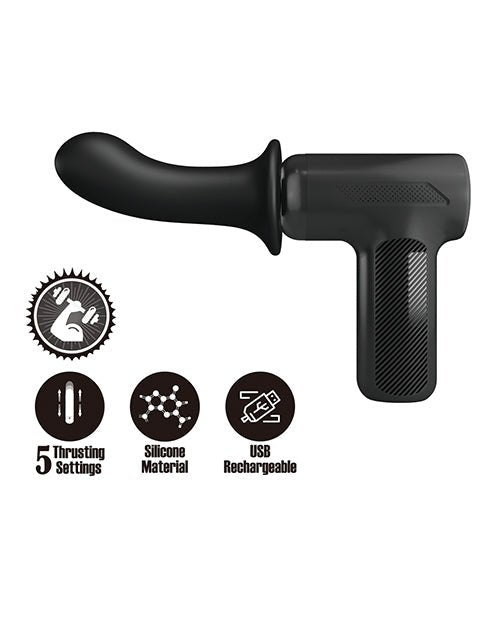 Pretty Love DJ Doctor Thrusting Gun Massager - Black | Shop Lowest Prices at Funlove.com