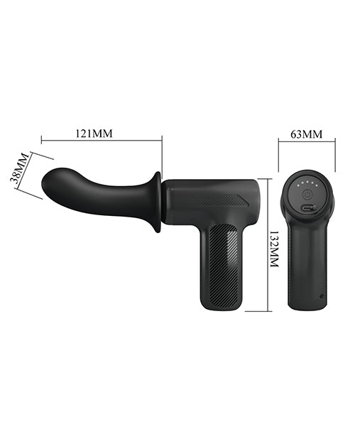 Pretty Love DJ Doctor Thrusting Gun Massager - Black | Shop Lowest Prices at Funlove.com