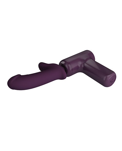 Pretty Love DJ Scholar Dual Thrusting Gun Massager - Purple | Shop Lowest Prices at Funlove.com