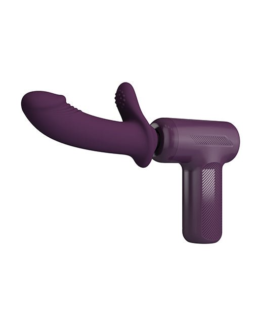 Pretty Love DJ Scholar Dual Thrusting Gun Massager - Purple | Shop Lowest Prices at Funlove.com