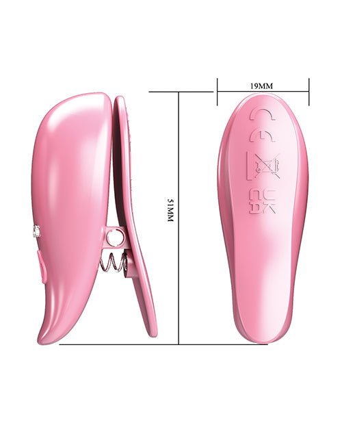 Pretty Love Leaf Wireless Vibrating Nipple Clamps - Pink | Shop Lowest Prices at Funlove.com
