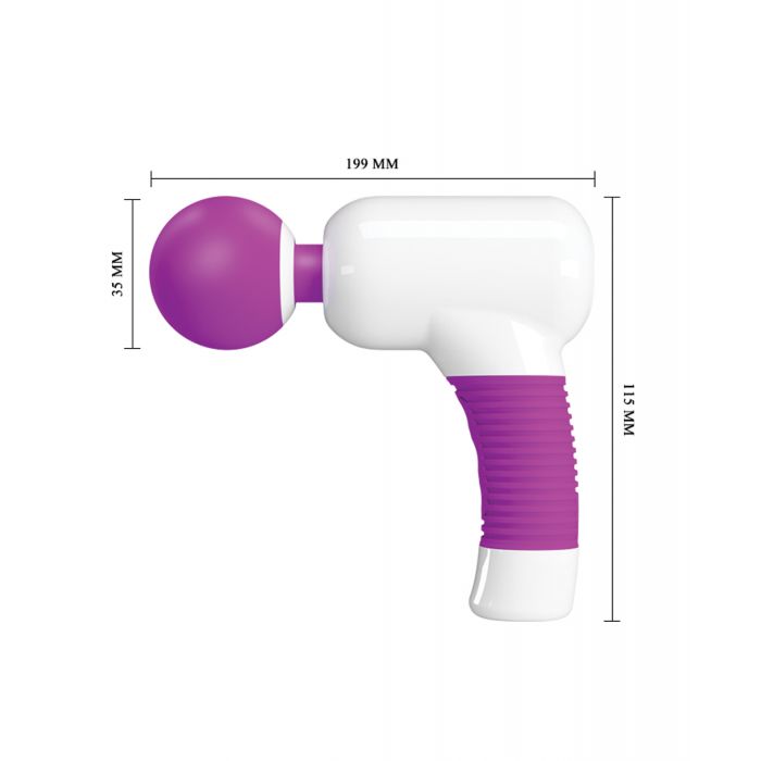 Pretty Love Super Power Fun Gun Massager - White/Fuchsia | Shop Lowest Prices at Funlove.com
