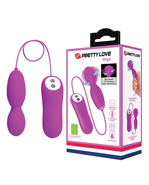 Pretty Love Vega Rotating Head Mini Wand - Fuchsia | Shop Lowest Prices at Funlove.com