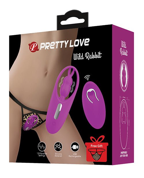Pretty Love Wild Rabbit Panty Vibe w/Free Panty - Fuchsia | Shop Lowest Prices at Funlove.com
