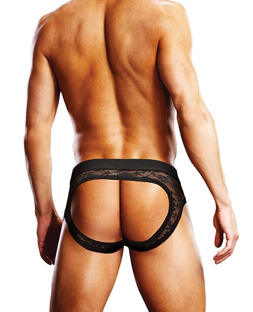 Prowler Lace Open Back Brief - Black MD | Shop Lowest Prices at Funlove.com