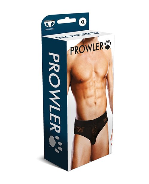 Prowler Lace Open Back Brief - Black XL | Shop Lowest Prices at Funlove.com