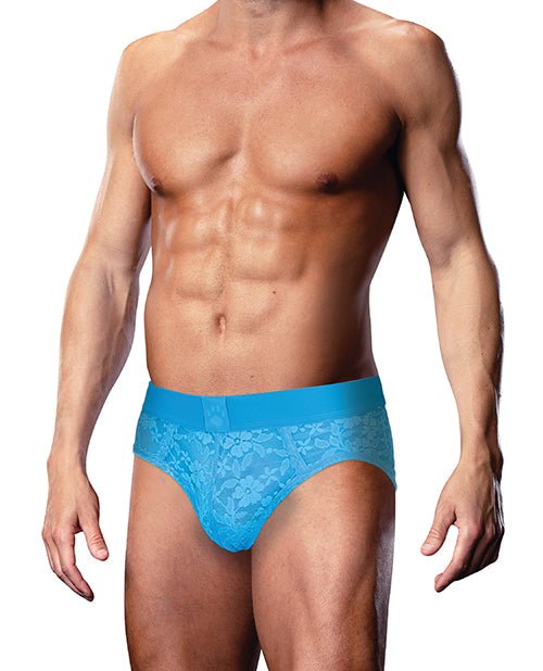 Prowler Lace Open Back Brief - Blue XL | Shop Lowest Prices at Funlove.com