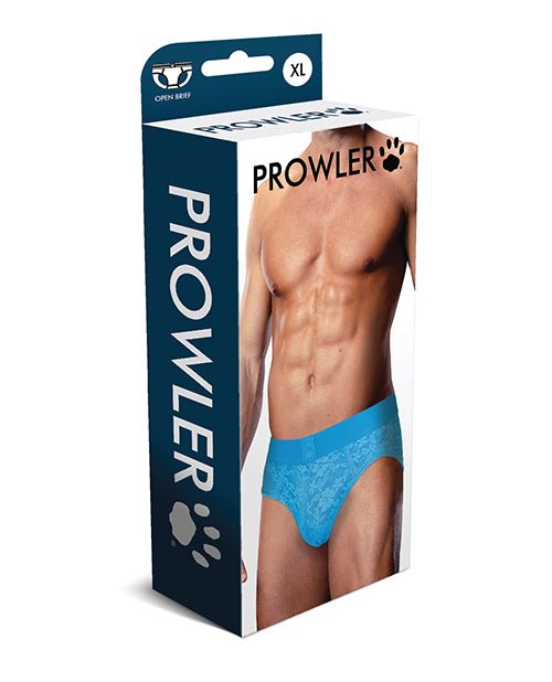 Prowler Lace Open Back Brief - Blue XL | Shop Lowest Prices at Funlove.com