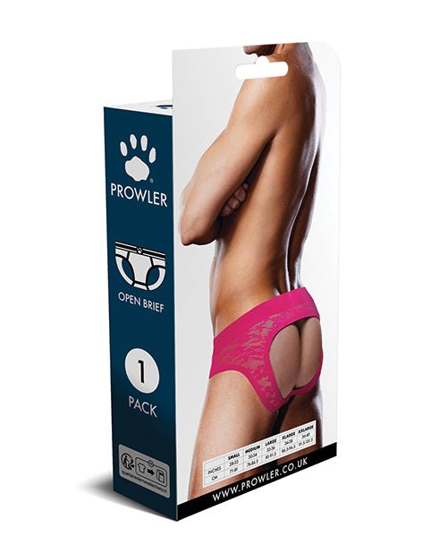 Prowler Lace Open Back Brief - Pink SM | Shop Lowest Prices at Funlove.com