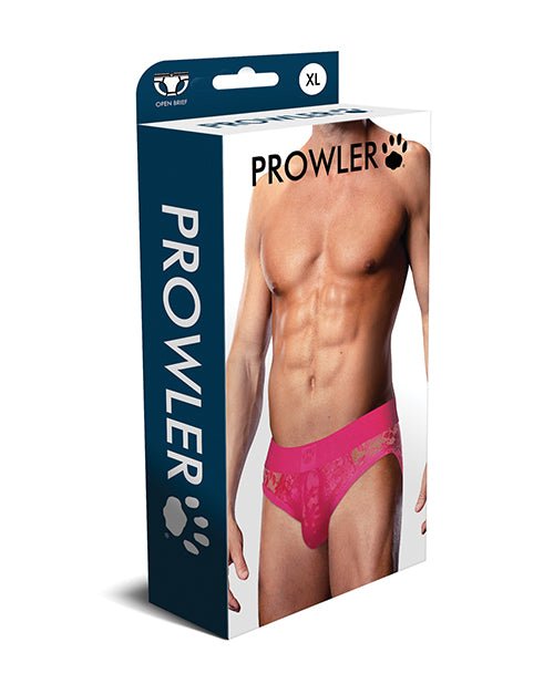 Prowler Lace Open Back Brief - Pink XL | Shop Lowest Prices at Funlove.com