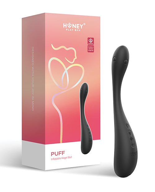 Puff App - Controlled Inflatable Kegel Ball - Black | Shop Lowest Prices at Funlove.com